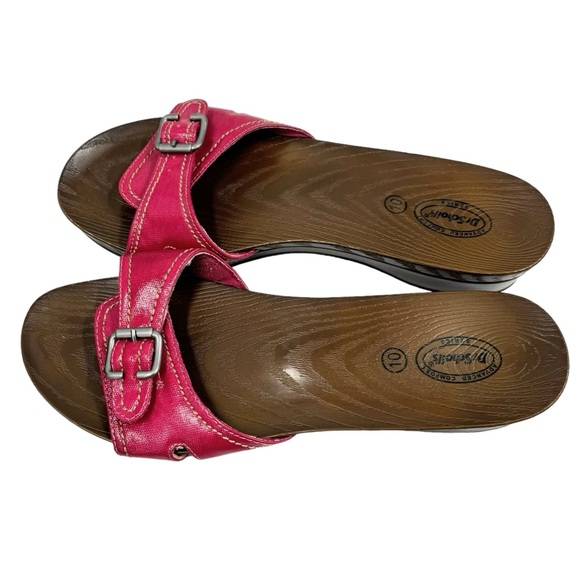 Dr. Scholl's Advance Comfort Sintetico Women's Hot Pink Slide Sandals Size 10 - Picture 4 of 10